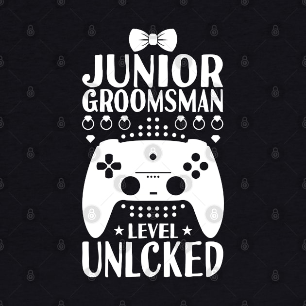 Junior Groomsman Level Unlocked Wedding Party by Tesszero